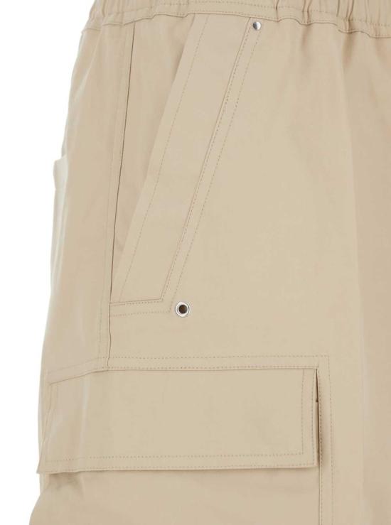  릭 오웬스 숏팬츠 반바지 (엘라스틱 허리끈 및 웰트 포켓 포함, 베이지색) - RICK OWENS