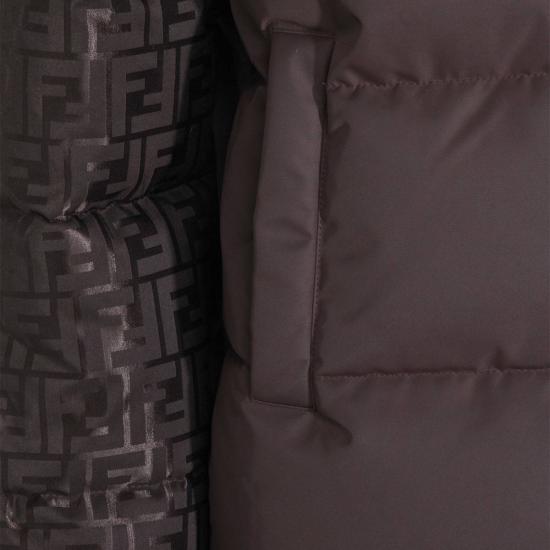  펜디 봄버 자켓 코튼 다운 재킷 브라운 - FENDI