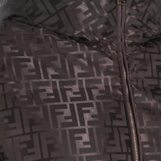  펜디 봄버 자켓 코튼 다운 재킷 브라운 - FENDI