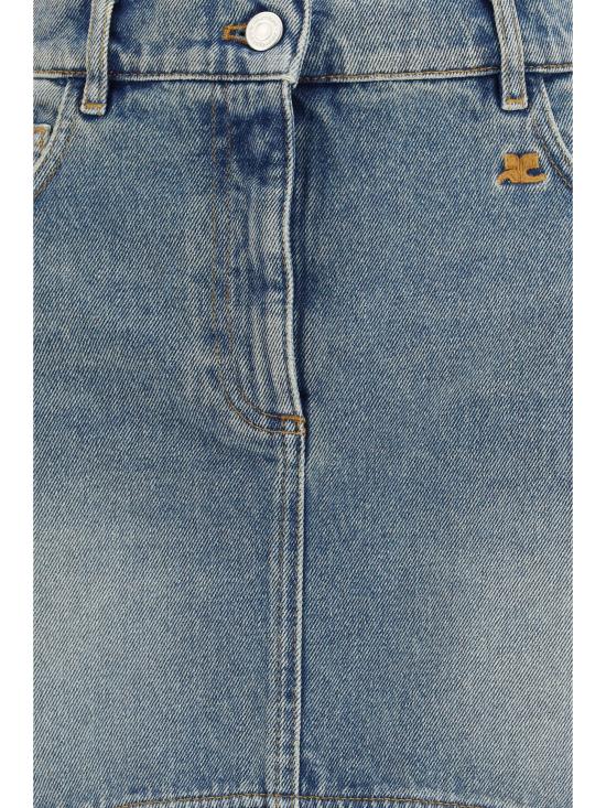 26SS 쿠레쥬 데님 스커트 126DJU346DE0058 7055 - COURREGES