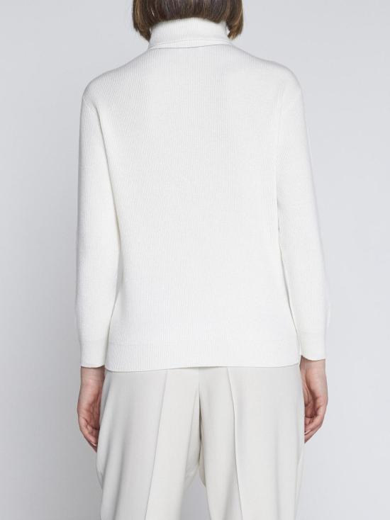  브루넬로 쿠치넬리 터틀넥 화이트 - BRUNELLO CUCINELLI