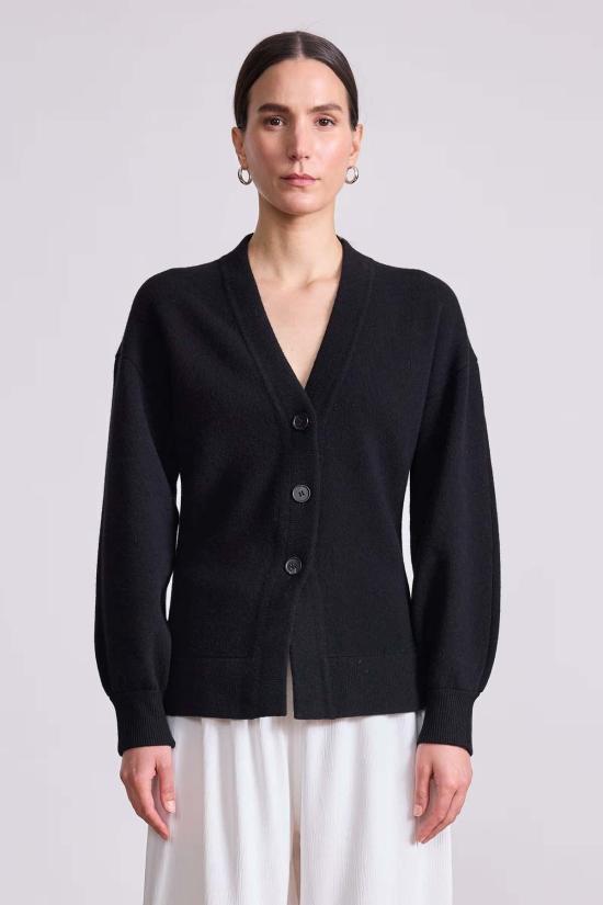 어피스 어파트 가디건 Apiece Apart Salina Cardigan Black