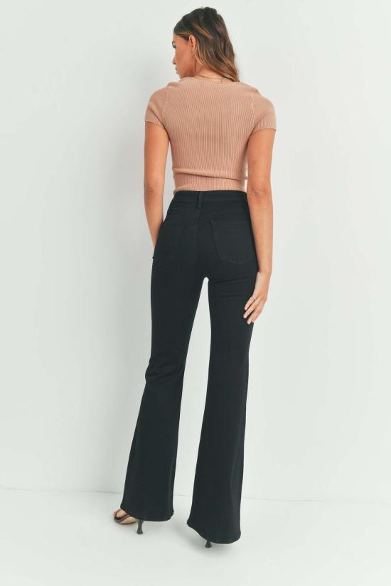  저스트 블랙 데님 데님 팬츠 도나 벨 바텀 - JUST BLACK DENIM