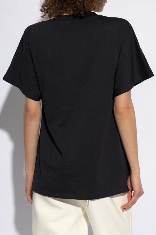  몽클레어 반팔 티셔츠 자수 로고 티셔츠 (블루) - MONCLER