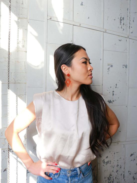  페어 아니타 이어링 클레멘타인 마름모꼴 귀걸이 - FAIR ANITA