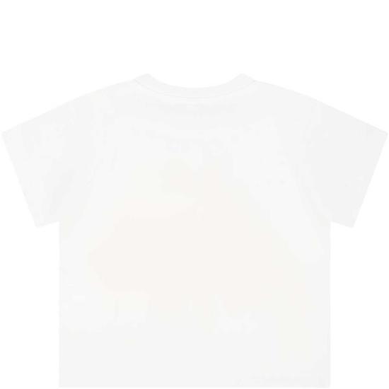  [키즈] 스텔라 맥카트니 탑 스텔라 매카트니 아동용 흰색 티셔츠 (태양 프린트) - STELLA MCCARTNEY