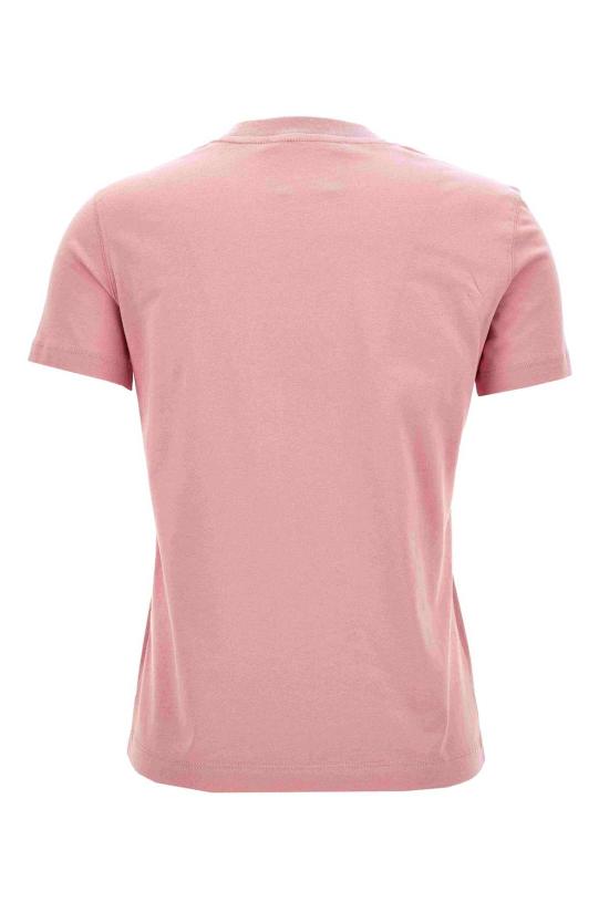  베르사체 반팔 티셔츠 진 쿠튀르 프린트 로고 티셔츠 핑크 - VERSACE