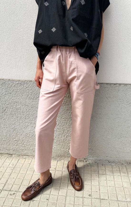  투 크롭 팬츠 카펜터 팬츠 블러쉬 - TWO