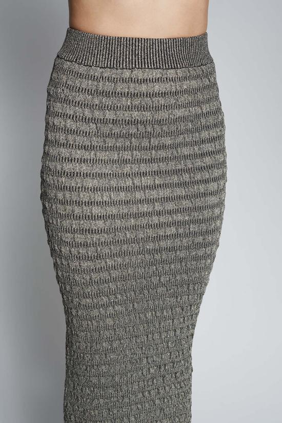  일레븐 식스 미디 스커트 캐리 루렉스 튜브 스커트 그레이 - ELEVEN SIX