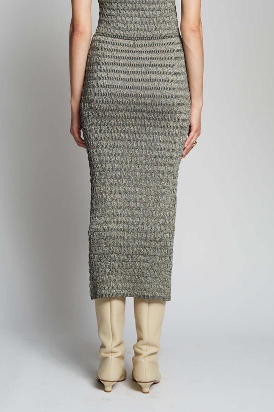  일레븐 식스 미디 스커트 캐리 루렉스 튜브 스커트 그레이 - ELEVEN SIX