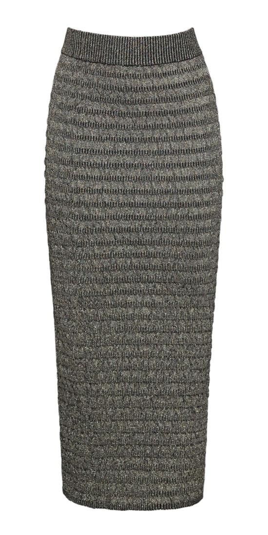  일레븐 식스 미디 스커트 캐리 루렉스 튜브 스커트 그레이 - ELEVEN SIX