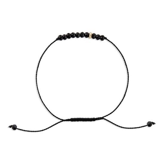  C. GRASSI 팔찌 C. Grassi 에너지 프로젝트  보호 블랙 투르말린/14K 솔리드 골드 비즈 - OTHER BRANDS