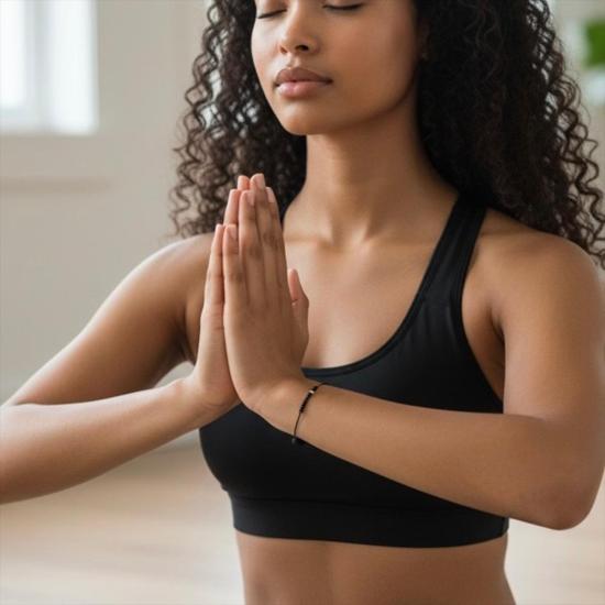  C. GRASSI 팔찌 C. Grassi 에너지 프로젝트  보호 블랙 투르말린/14K 솔리드 골드 비즈 - OTHER BRANDS