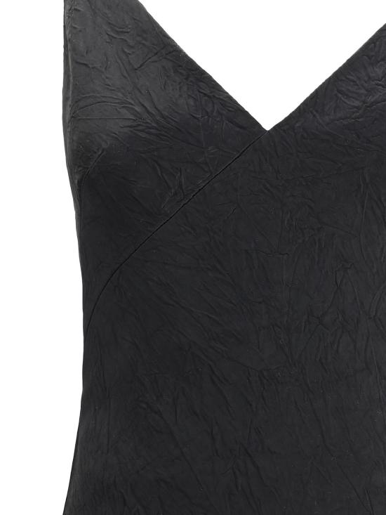  알렉산더 맥퀸 롱 원피스 크랙 피니시 롱 드레스 블랙 - ALEXANDER MCQUEEN