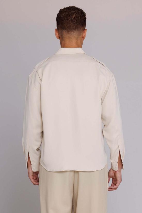  Graphia New York 긴팔 셔츠 그라피아 뉴욕 존스 롱 슬리브 사파리  내추럴 새틴 - OTHER BRANDS