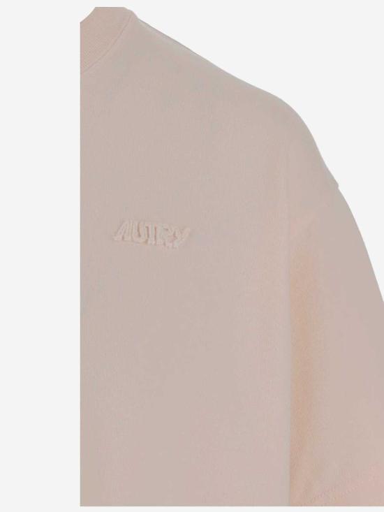  오트리 반팔 티셔츠 파스텔 핑크 코튼 티셔츠 파스텔 핑크 - AUTRY