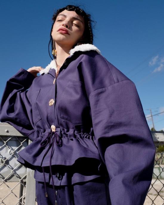  DÉSIRÉEKLEIN 봄버 자켓 DÉsirÉeklein 시어링 도란 재킷 Augergine