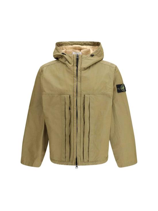  스톤 아일랜드 자켓 코튼 후드 재킷