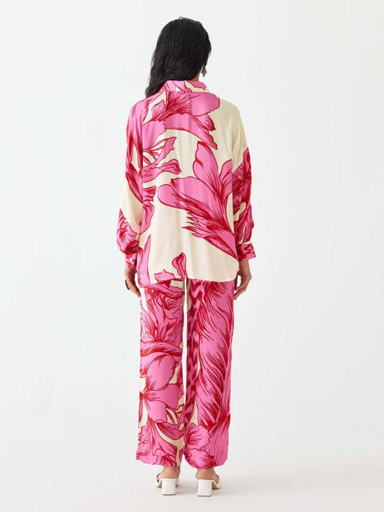  이키비 스트레이트 팬츠 아프로디테 코디 세트 핑크 - IKKIVI