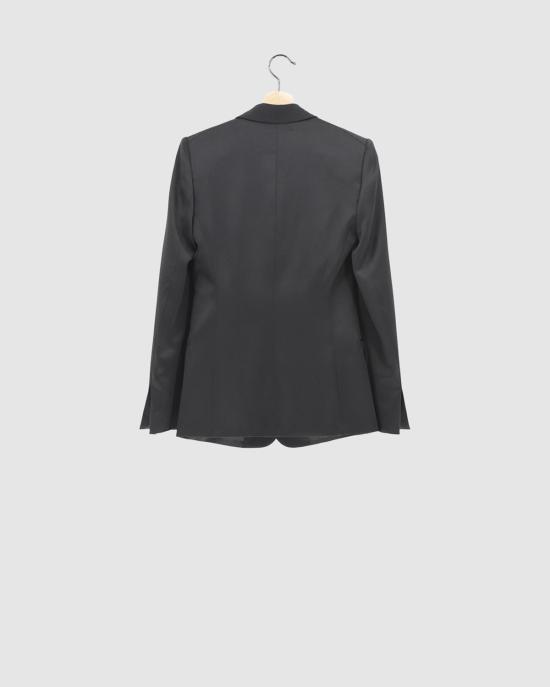  율리아 옌츠슈 수트 자켓 줄리아 젠츠쉬 제이 실크 크레이프 새틴 이브닝 피크 라펠 블레이저 블랙 - JULIA JENTZSCH