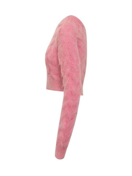  디스퀘어드2 스웨터 Dsquared2 브러시드 모헤어 블렌드 점퍼 베이비 핑크 - DSQUARED2