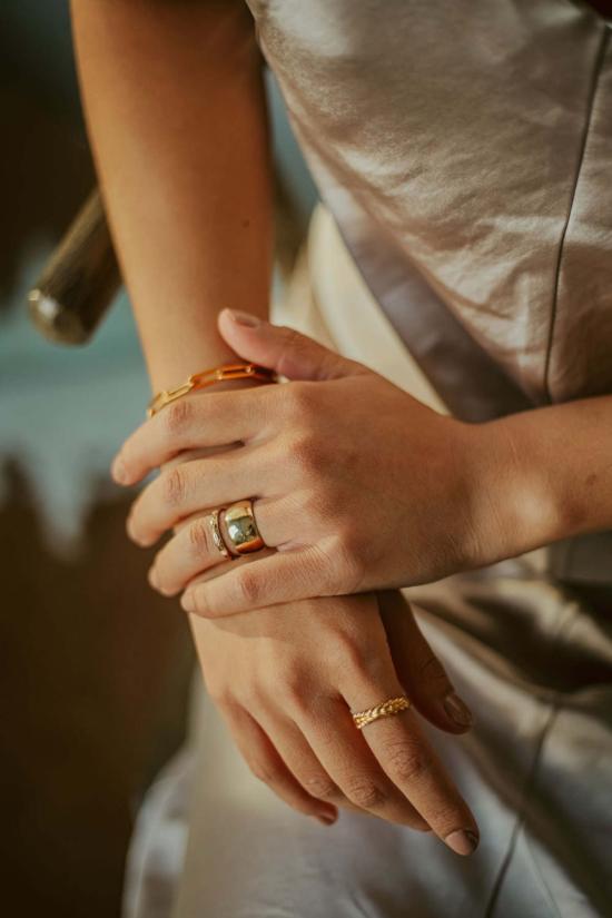  시에라 윈터 주얼리 반지 더스트 데빌 링 14K 옐로우 골드 - SIERRA WINTER JEWELRY