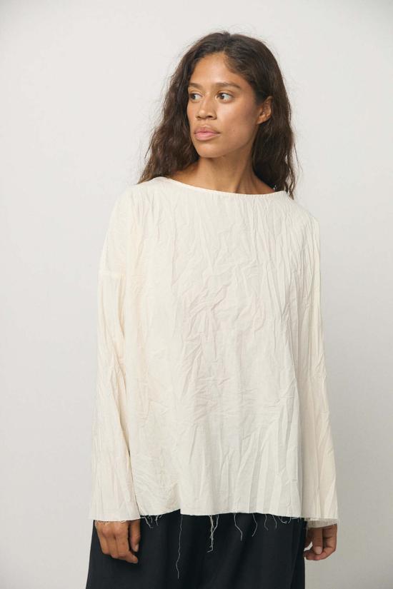  앨범 디 파밀리아 반팔 티셔츠 Album Di Famiglia 크링클 코튼 롱슬리브 탑