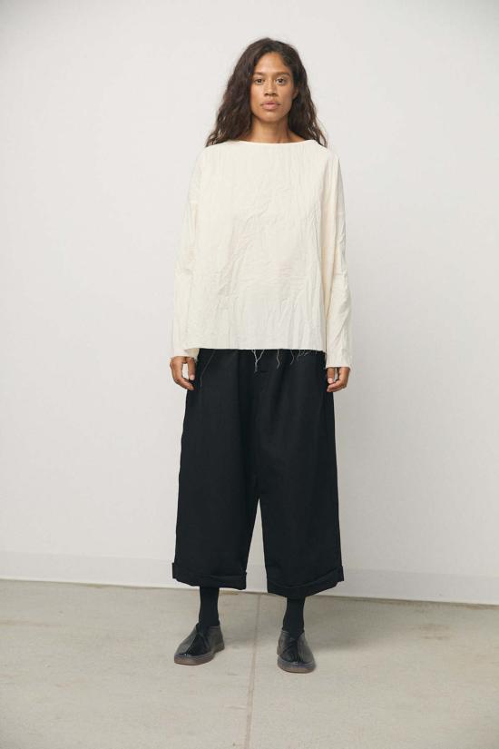  앨범 디 파밀리아 반팔 티셔츠 Album Di Famiglia 크링클 코튼 롱슬리브 탑 - ALBUM DI FAMIGLIA