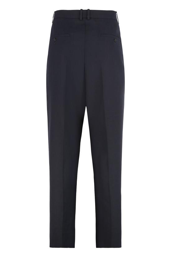  생로랑 스트레이트 팬츠 생 로랑 테일러드 울 팬츠 블루 - SAINT LAURENT