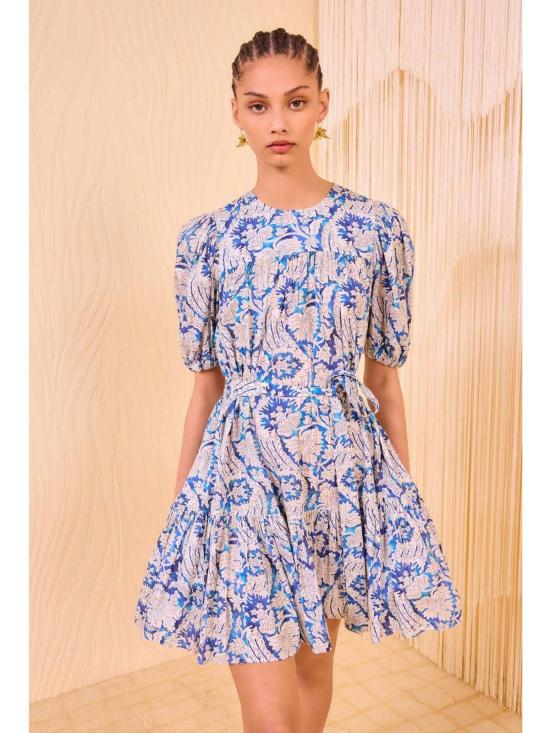  울라 존슨 숏 원피스 로잘리 반팔 미니 드레스 - ULLA JOHNSON