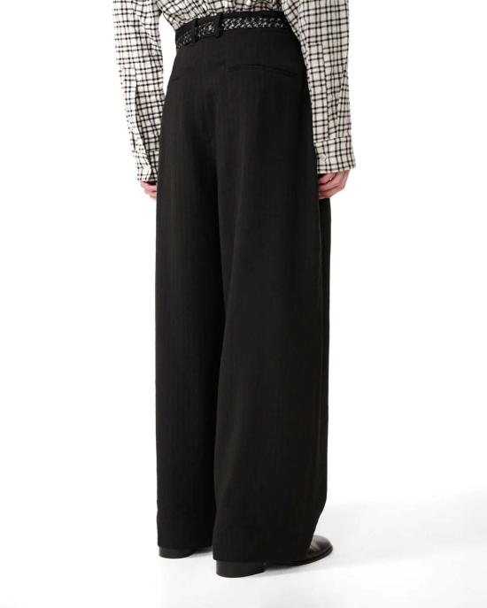  스튜디오 니콜슨 스트레이트 팬츠 라인 더블 플리츠 볼륨  에스프레소 - STUDIO NICHOLSON