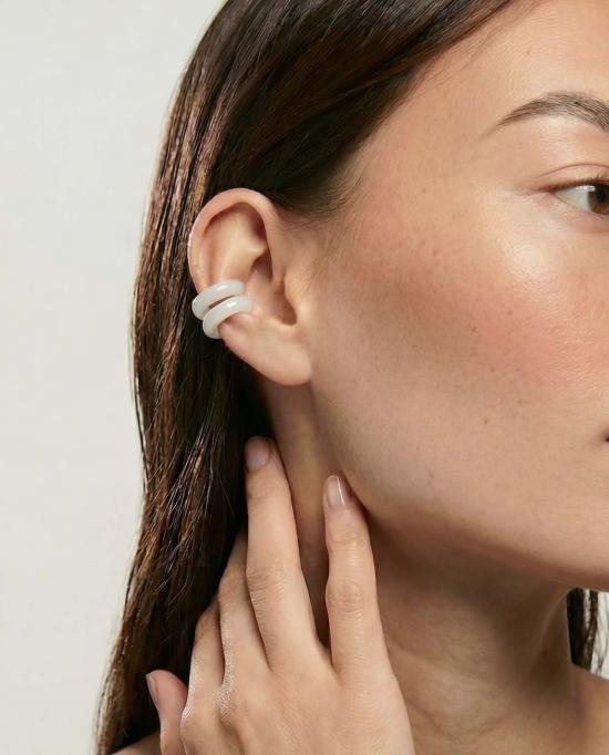  세레 이어링 세리 애비 싱글 제이드 커프  오프 화이트 - SEREE