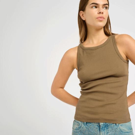  게스투즈 민소매 티셔츠 드류 리버서블 탑 스톤 그레이 - GESTUZ