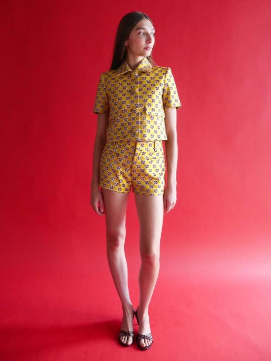  Anna Valentina 숏팬츠 오브리 쇼트 이탈리안 플로럴 자카드 - OTHER BRANDS