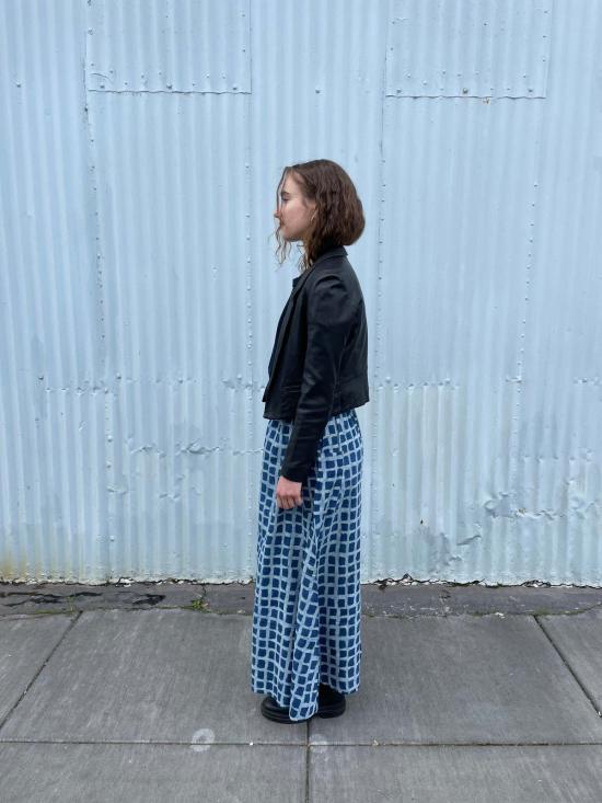  해피 프렌치 갱 롱 스커트 틸다 스커트 인디고 빅 스퀘어 - HAPPY FRENCH GANG