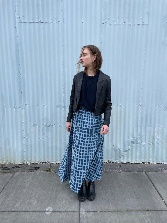  Happy French Gang 롱 스커트 해피 프렌치 갱 틸다 스커트 인디고 빅 스퀘어 - OTHER BRANDS