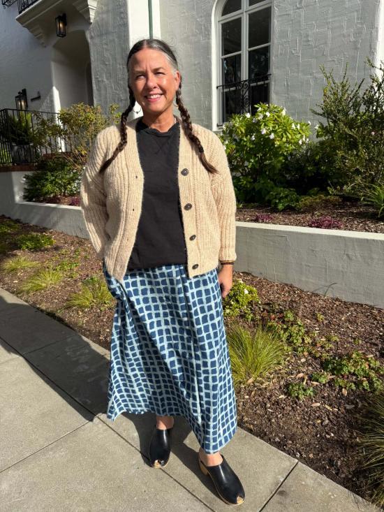  Happy French Gang 롱 스커트 해피 프렌치 갱 틸다 스커트 인디고 빅 스퀘어 - OTHER BRANDS