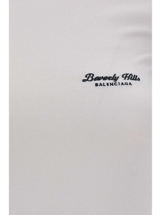  발렌시아가 반팔 티셔츠 티셔츠 오프 화이트/블랙 - BALENCIAGA