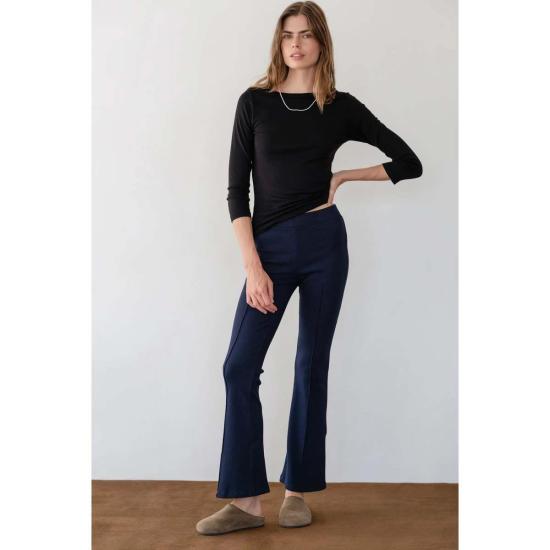  도니 스트레이트 팬츠 . 립킥 플레어  네이비 - DONNI.