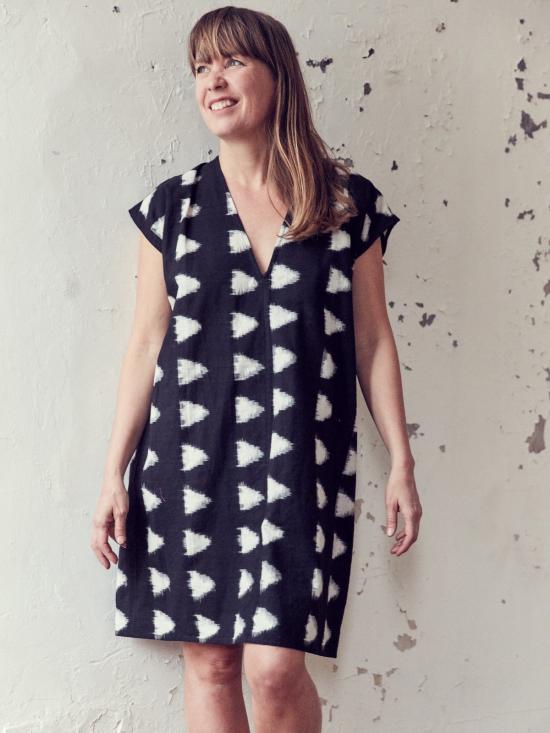  에이치 프레드릭손 숏 원피스 H. 프레드릭손 러브 드레스 블랙/크림 - H FREDRIKSSON