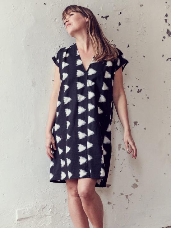  에이치 프레드릭손 숏 원피스 H. 프레드릭손 러브 드레스 블랙/크림