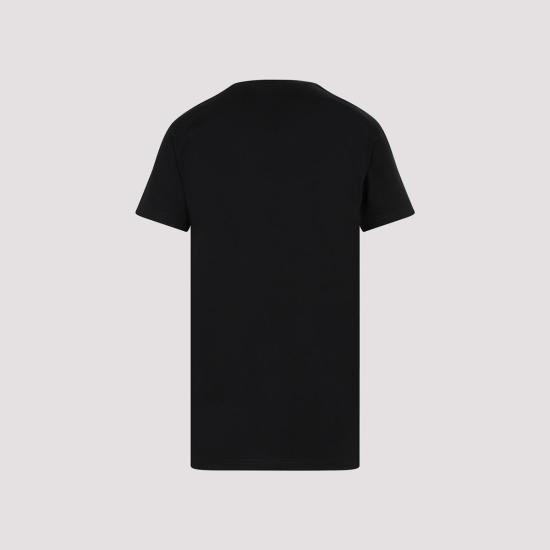  몽클레어 반팔 티셔츠 코튼 티셔츠 블랙 - MONCLER