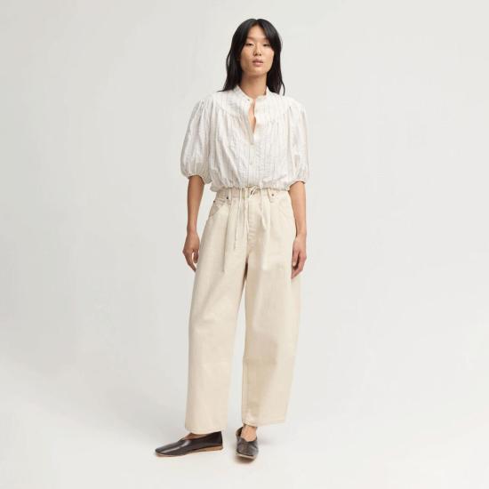  Rentrayage 데님 팬츠 렌트레이지 실버레이크 엘라스틱 웨이스트 진 에크루