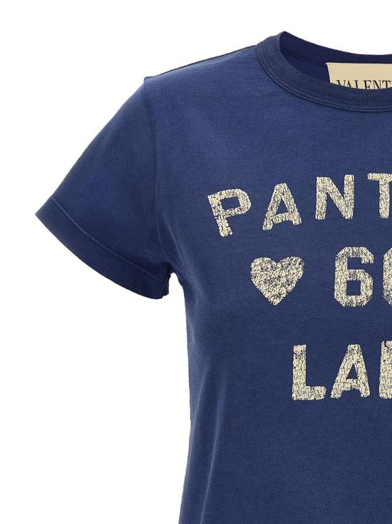  발렌티노 가라바니 반팔 티셔츠 팬서 레이디 티셔츠 블루 - VALENTINO GARAVANI