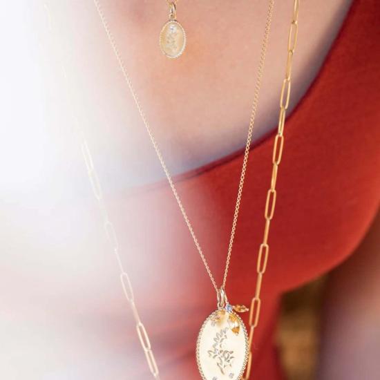  자하바 목걸이/팬던트 석류 토큰 펜던트 골드 - ZAHAVA