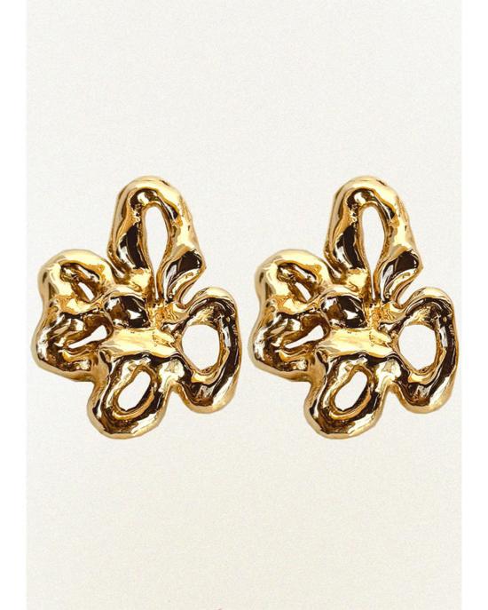  줄리 테브노 이어링 사이키델리아 대형 금 귀걸이