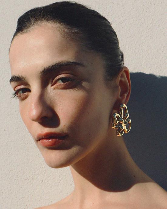  줄리 테브노 이어링 사이키델리아 대형 금 귀걸이 - JULIE THEVENOT