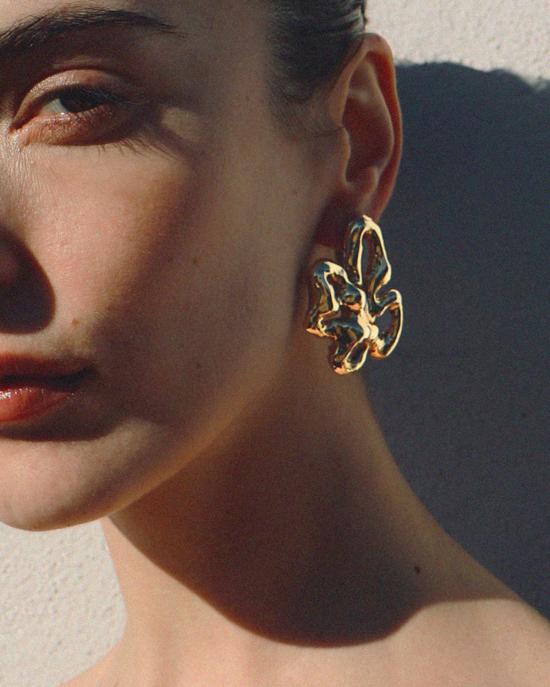  줄리 테브노 이어링 사이키델리아 대형 금 귀걸이 - JULIE THEVENOT