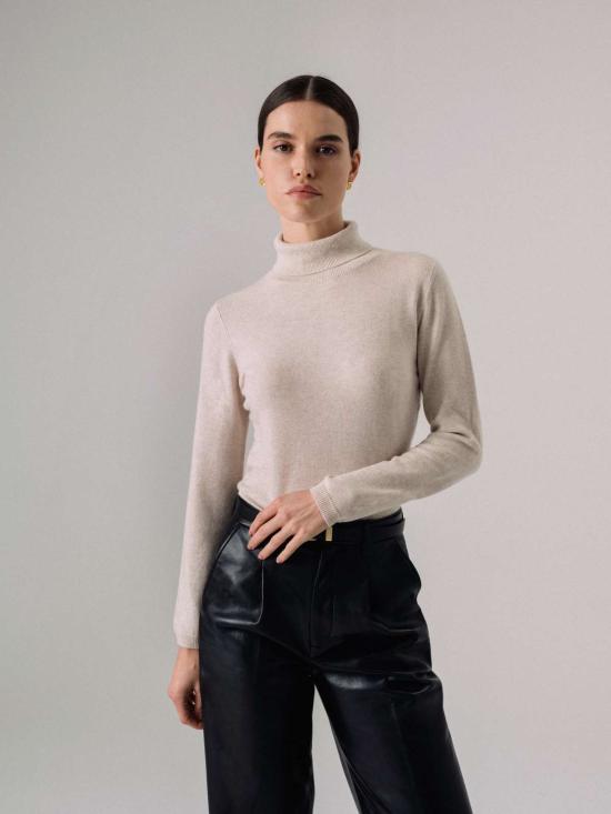  w. Cashmere 터틀넥 W. 캐시미어 수잔나 캐시미어  풀오버 오트밀