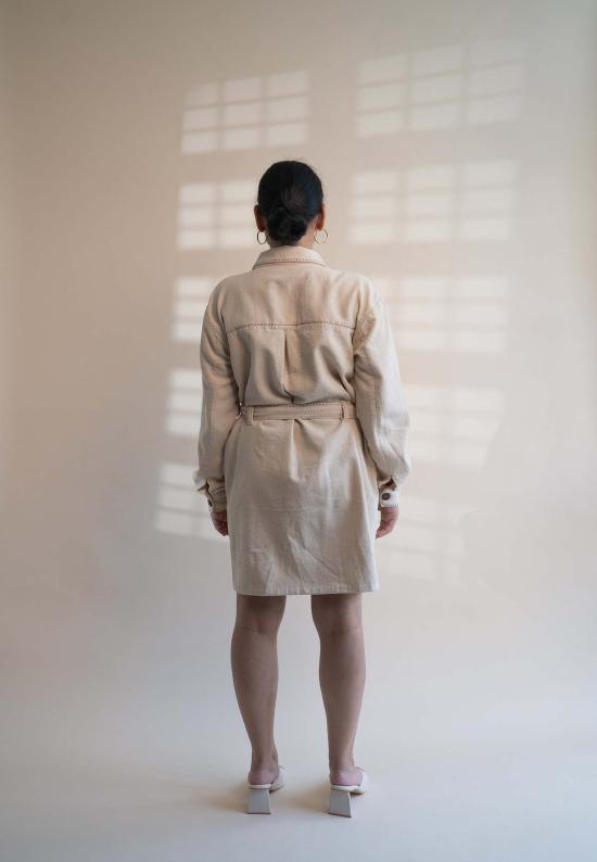  이키비 데님 자켓 도닝 데님 재킷 오프 화이트 - IKKIVI